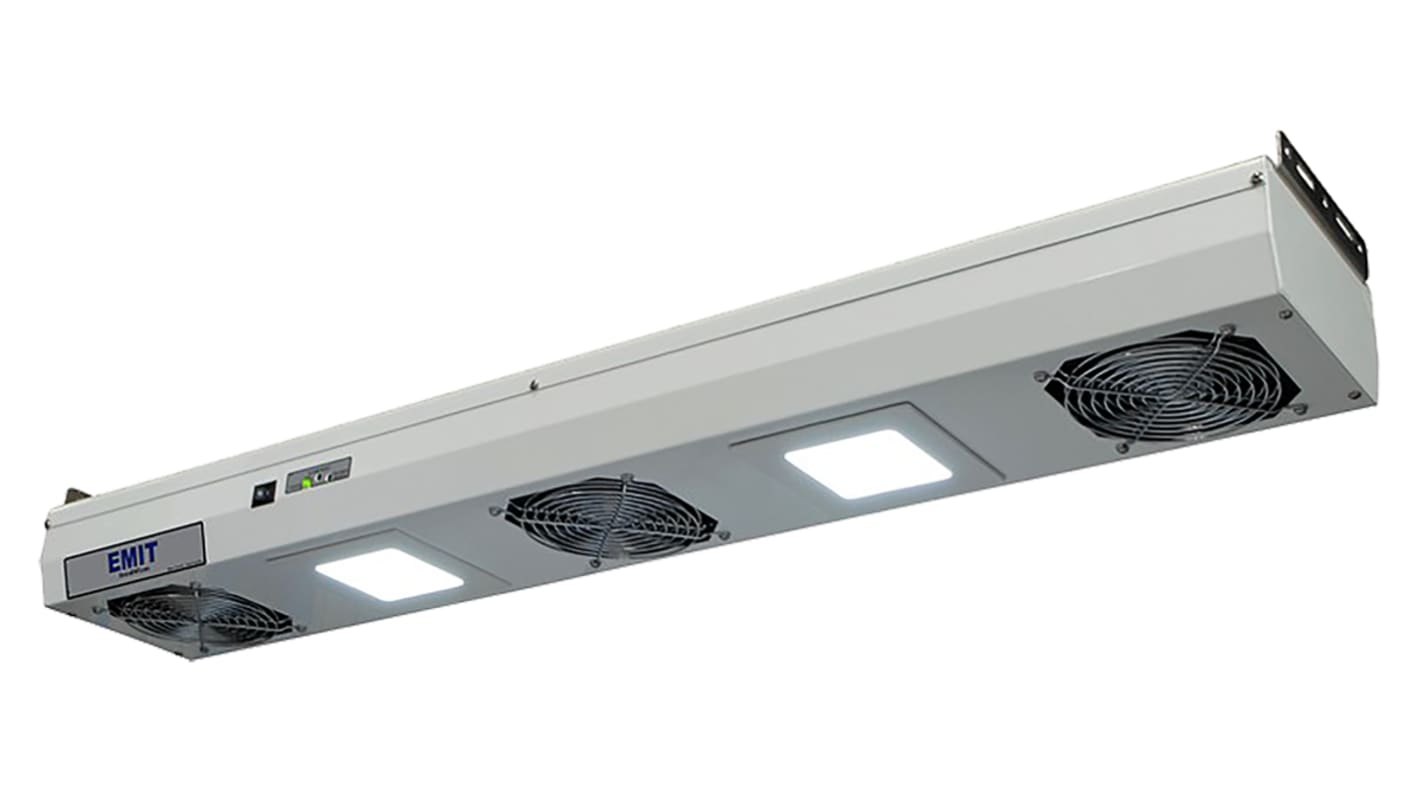 Desco Europe Ionisator Deckenmontage mit 3 Lüftern 220V ac, 255 → 510m³/h, 947mm x 168mm x 99mm