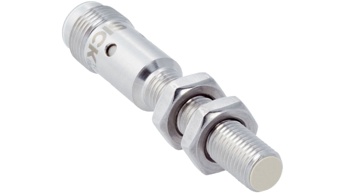Sensore di prossimità Cilindro filettato SICK, M8, rilevamento 2 mm, 10 → 30 V c.c.