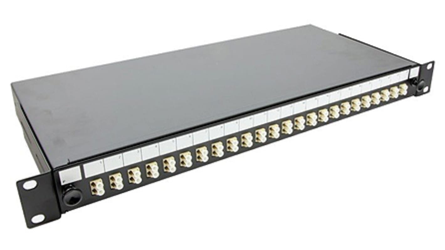 RS PRO Multimode Duplex Fibre Optic Patch Panel With 12 Ports Populated, 1U