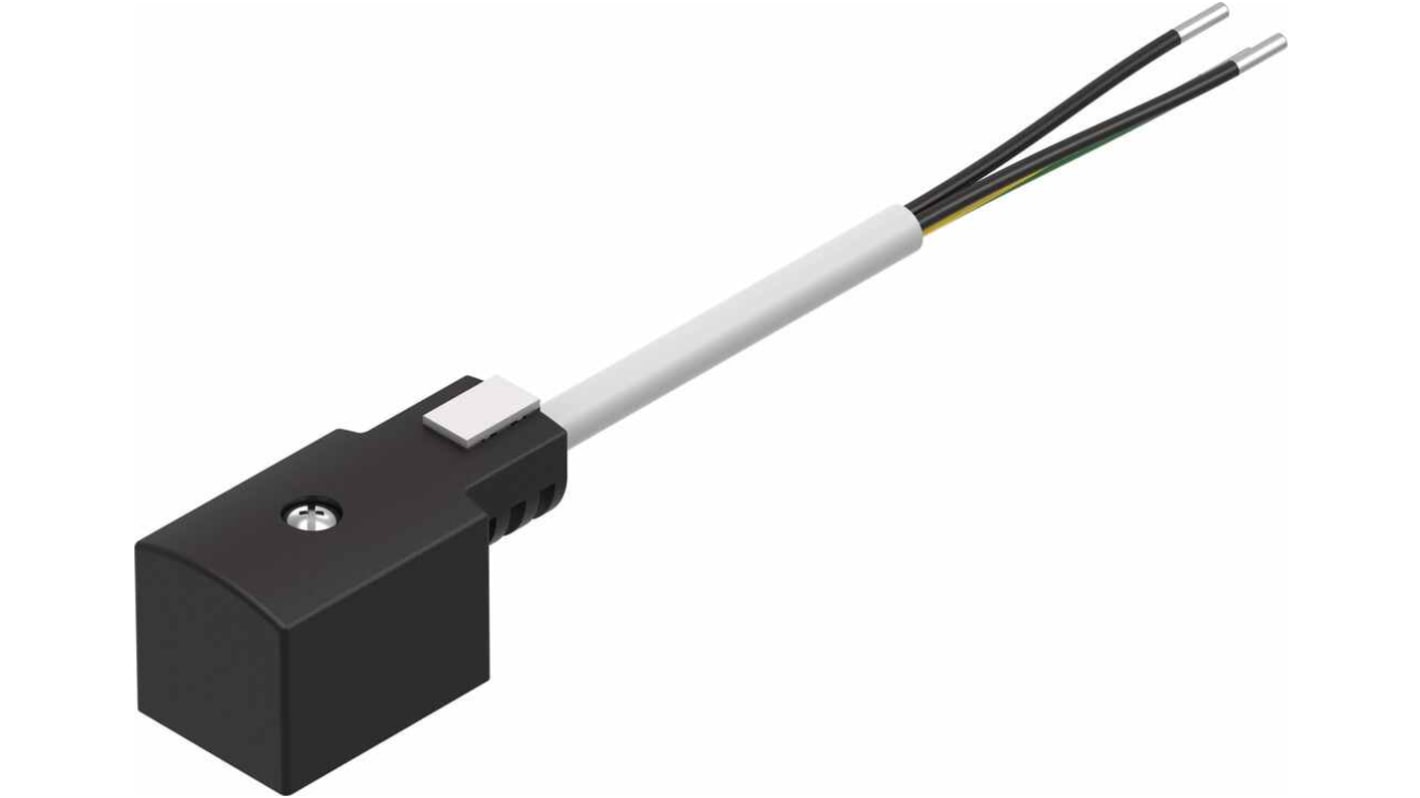 Festo Plug and Cable, KMF Series, For Use With MFHE Series Solenoid Valve