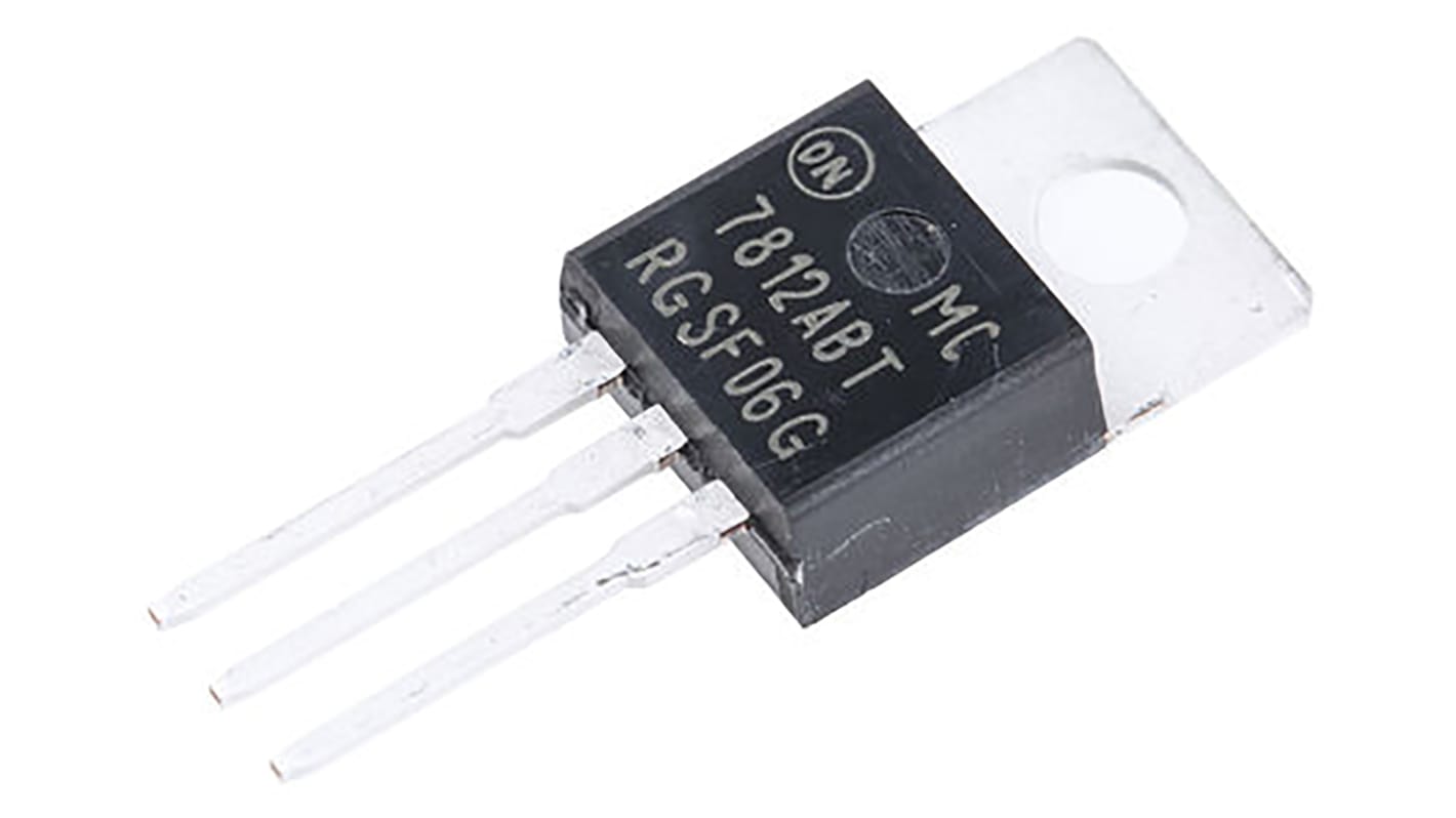 onsemi MC7812ABTG, 1 Linear Voltage, Voltage Regulator 1A, 12 V 3-Pin, TO-220