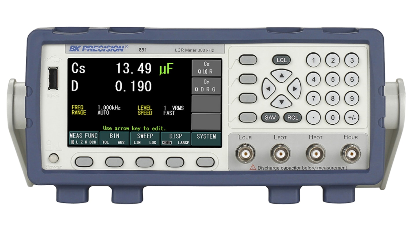 BK Precision 891 LCR-Messgerät 100mF 100 MΩ 9999H, Tischgerät, 300kHz LCD