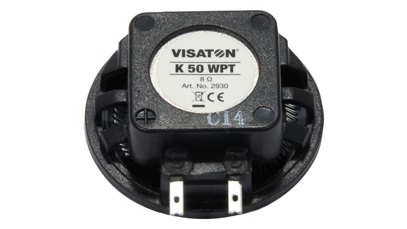 Visaton 8Ω 2W Miniature Speaker 50mm Dia. , 9mm Lead Length, 50 (Dia.) x 18mm