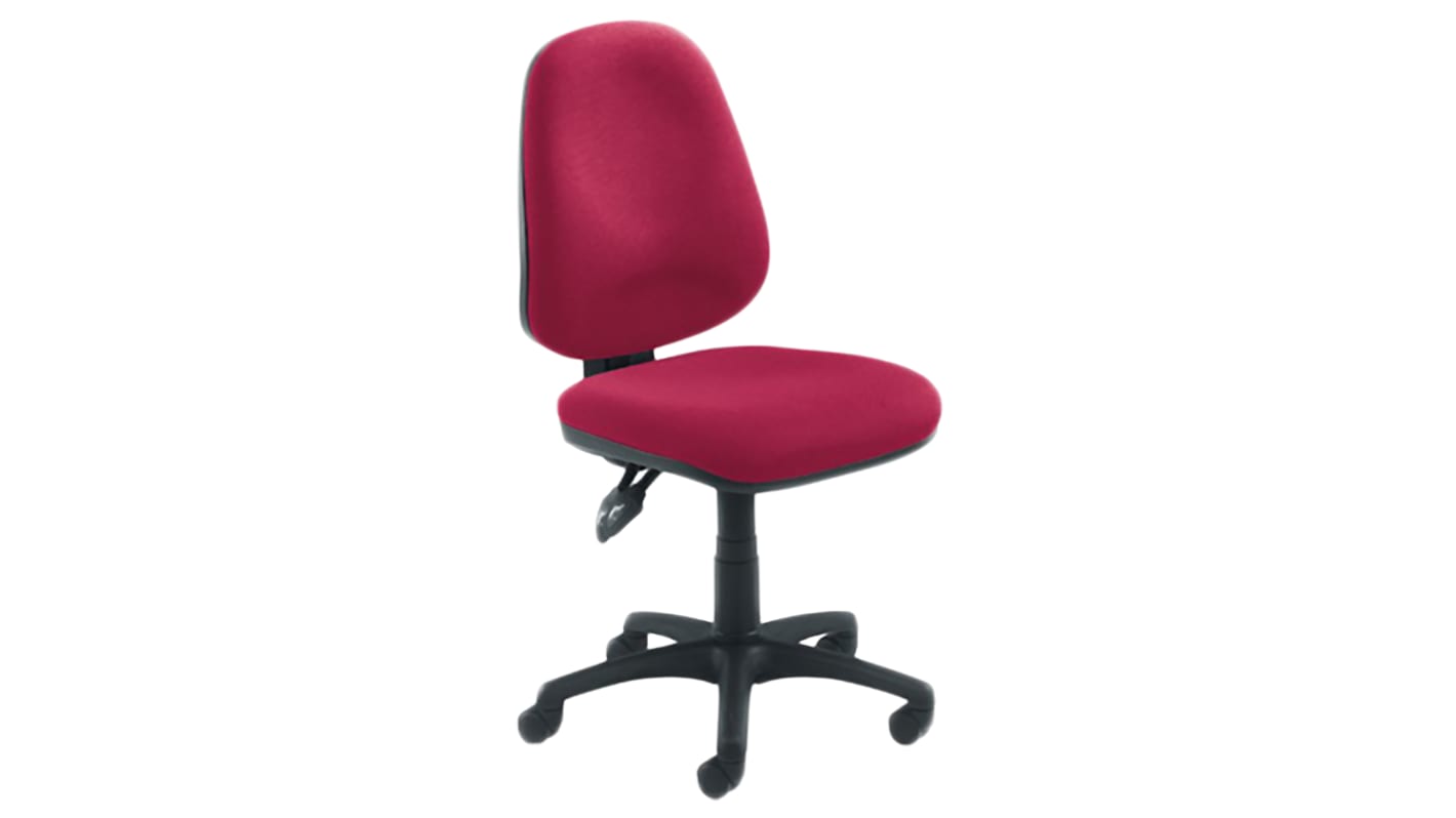 RS PRO Red Fabric Desk Chair, 114kg Weight Capacity
