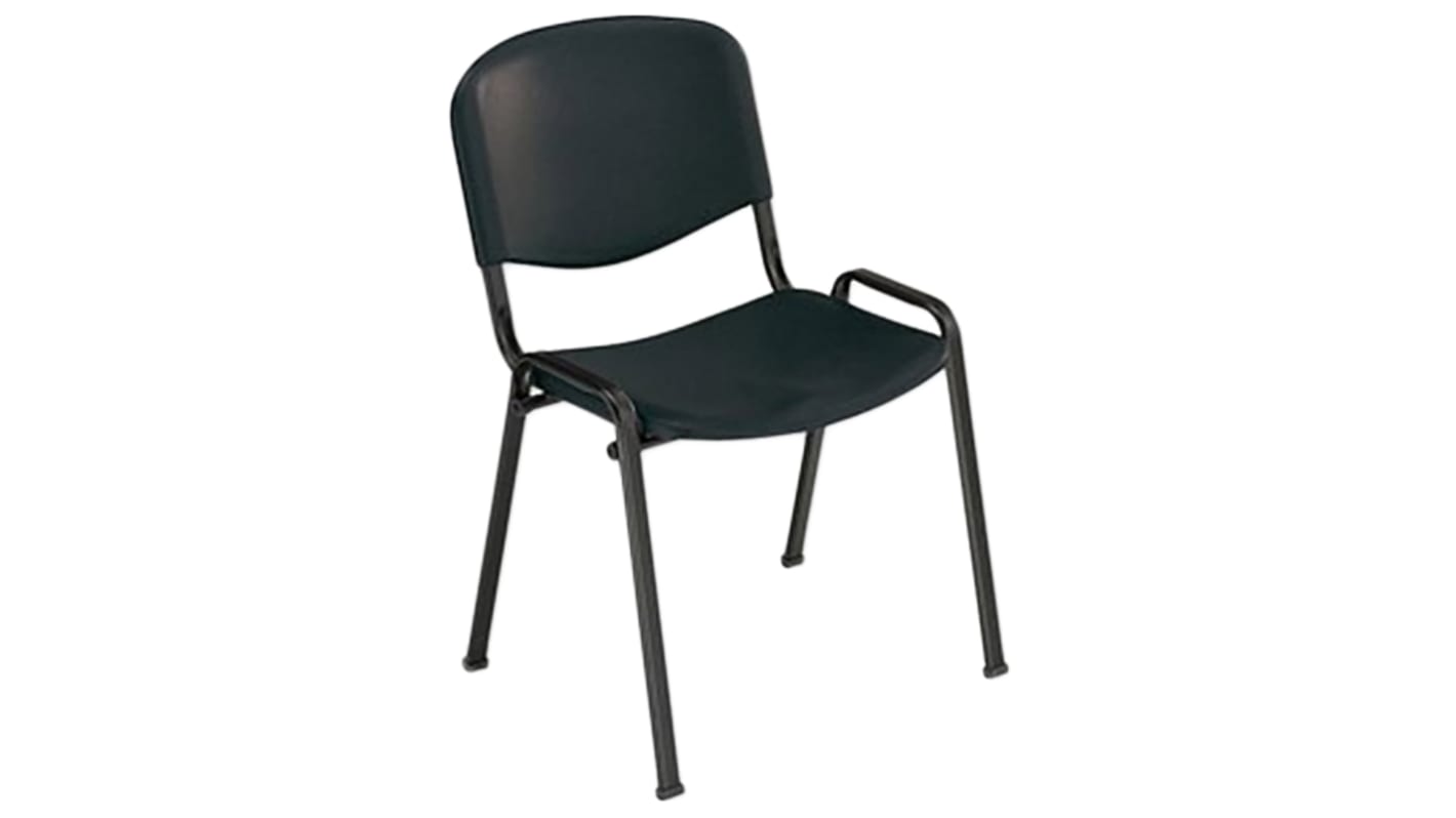 RS PRO Black Plastic Stacking Chair, 114kg Weight Capacity