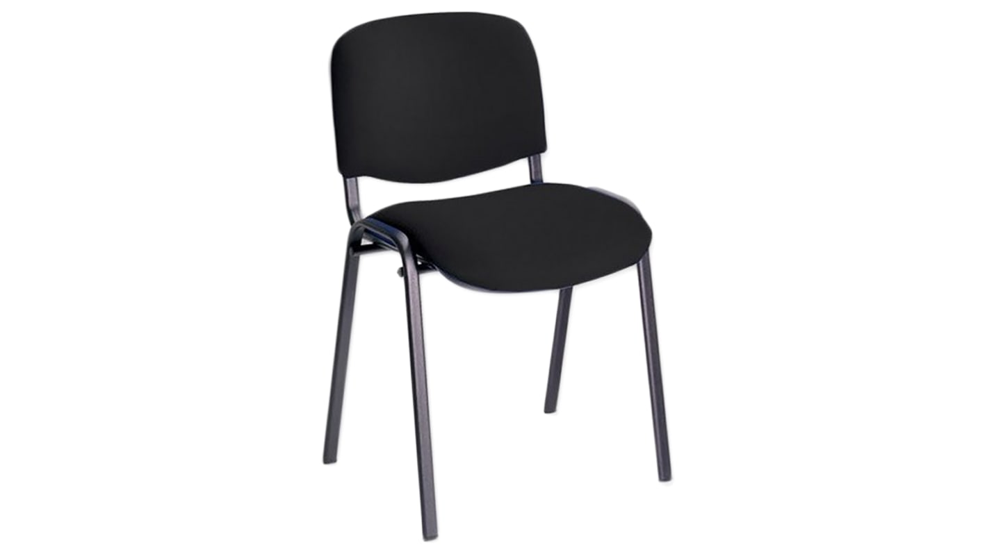 RS PRO Black Fabric Stacking Chair, 114kg Weight Capacity