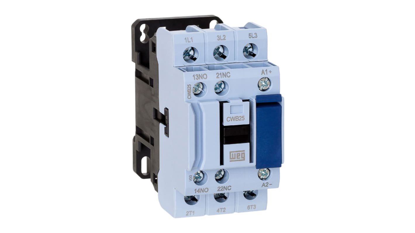 WEG CWB Contactor, 230 V ac Coil, 3-Pole, 32 A, 15 kW, 3NO, 690 V ac