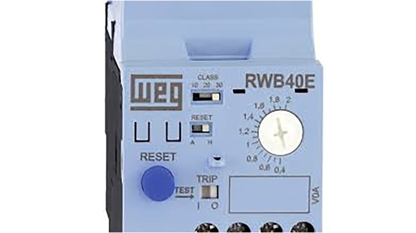 WEG RW_E Thermal Overload Relay 1NO + 1NC, 40 A F.L.C, 8 → 40 A Contact Rating, 1.5 W, 3P