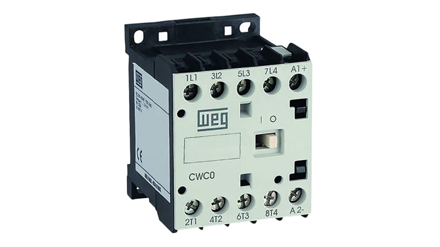 WEG CWC Contactor, 24 V dc Coil, 4-Pole, 7 A, 2NO + 2NC, 690 V ac