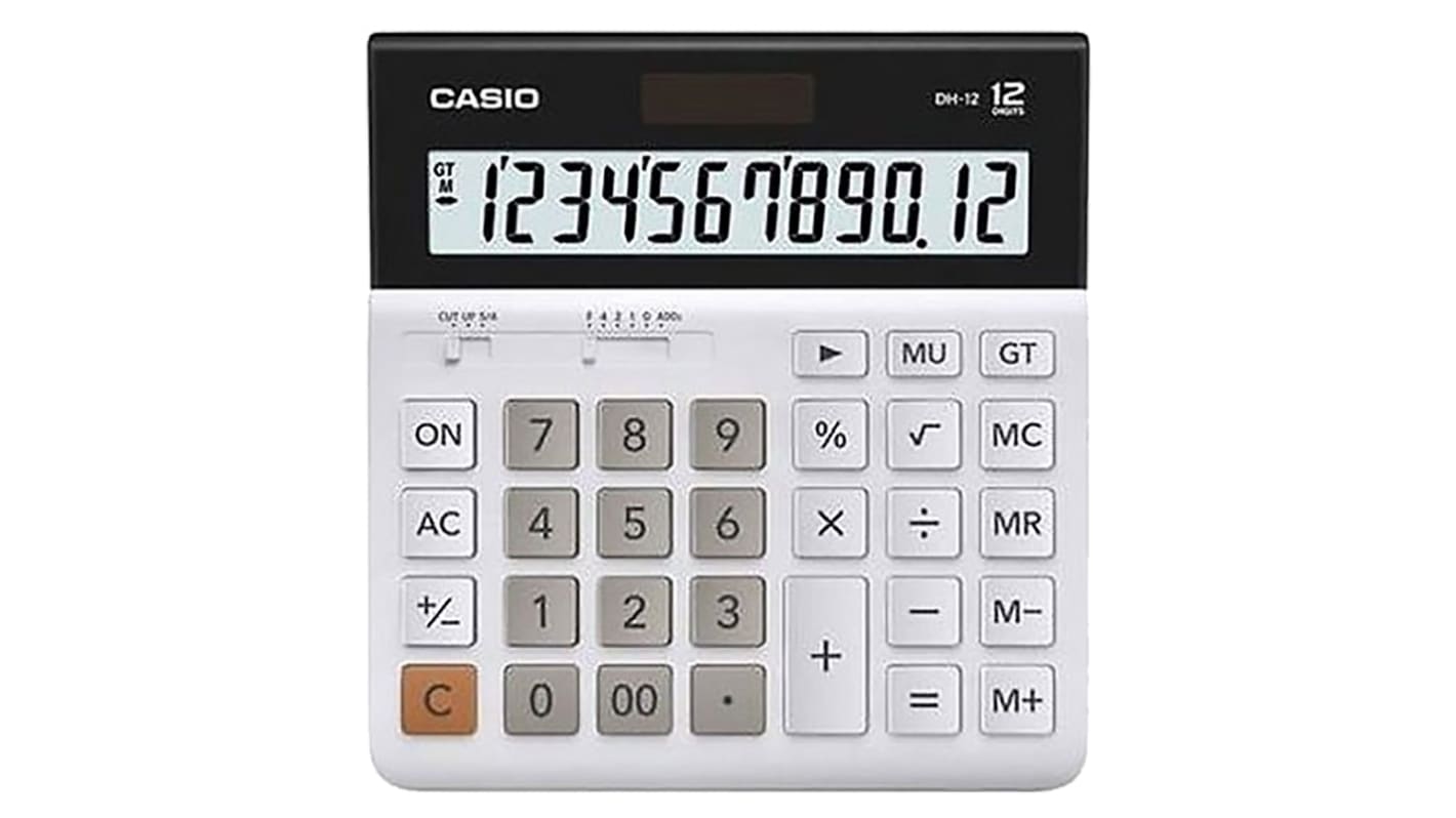 Casio MH-12 Battery & Solar Powered Desktop Calculator
