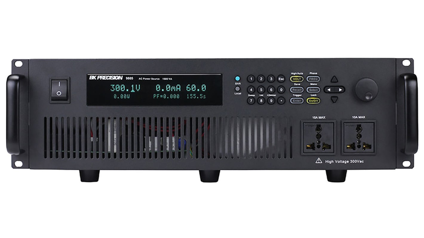 Fuente de alimentación BK Precision BK9805, calibrado UKAS, 1 salida, 0 → 300V, 12A, 1500 (Maximum)VA