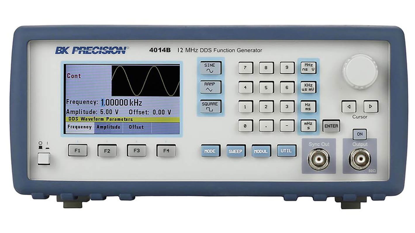 BK Precision 4014B Function Generator, 0.01Hz Min, 12MHz Max, FM Modulation, Variable Sweep - With RS Calibration