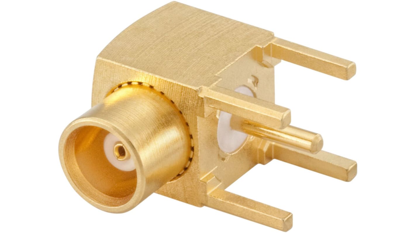 Rosenberger, Jack PCB Mount MCX Connector, 50Ω, Solder Termination, Right Angle Body