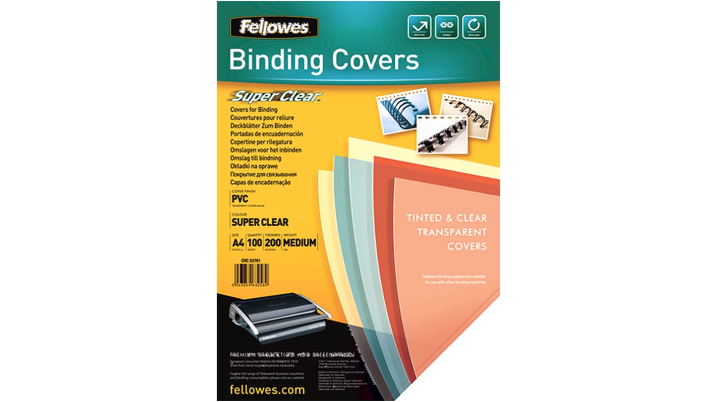 Fellowes Deckblatt A4 Transparent 100 Stück