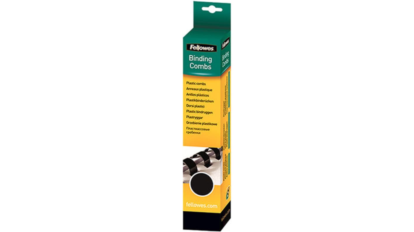 Fellowes Black A4 Binding Comb, 12mm Diameter