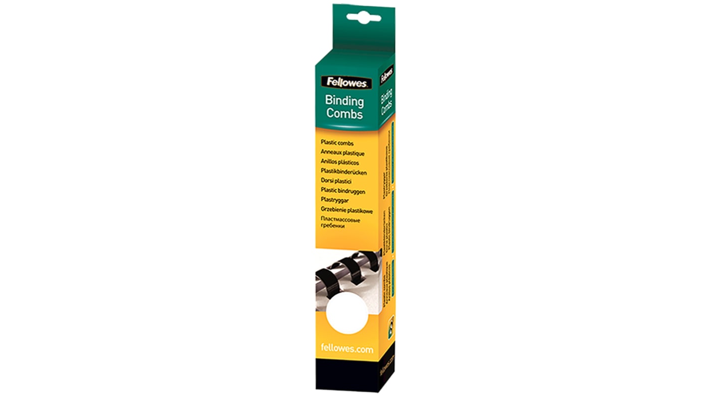 Fellowes White A4 Binding Comb, 10mm Diameter