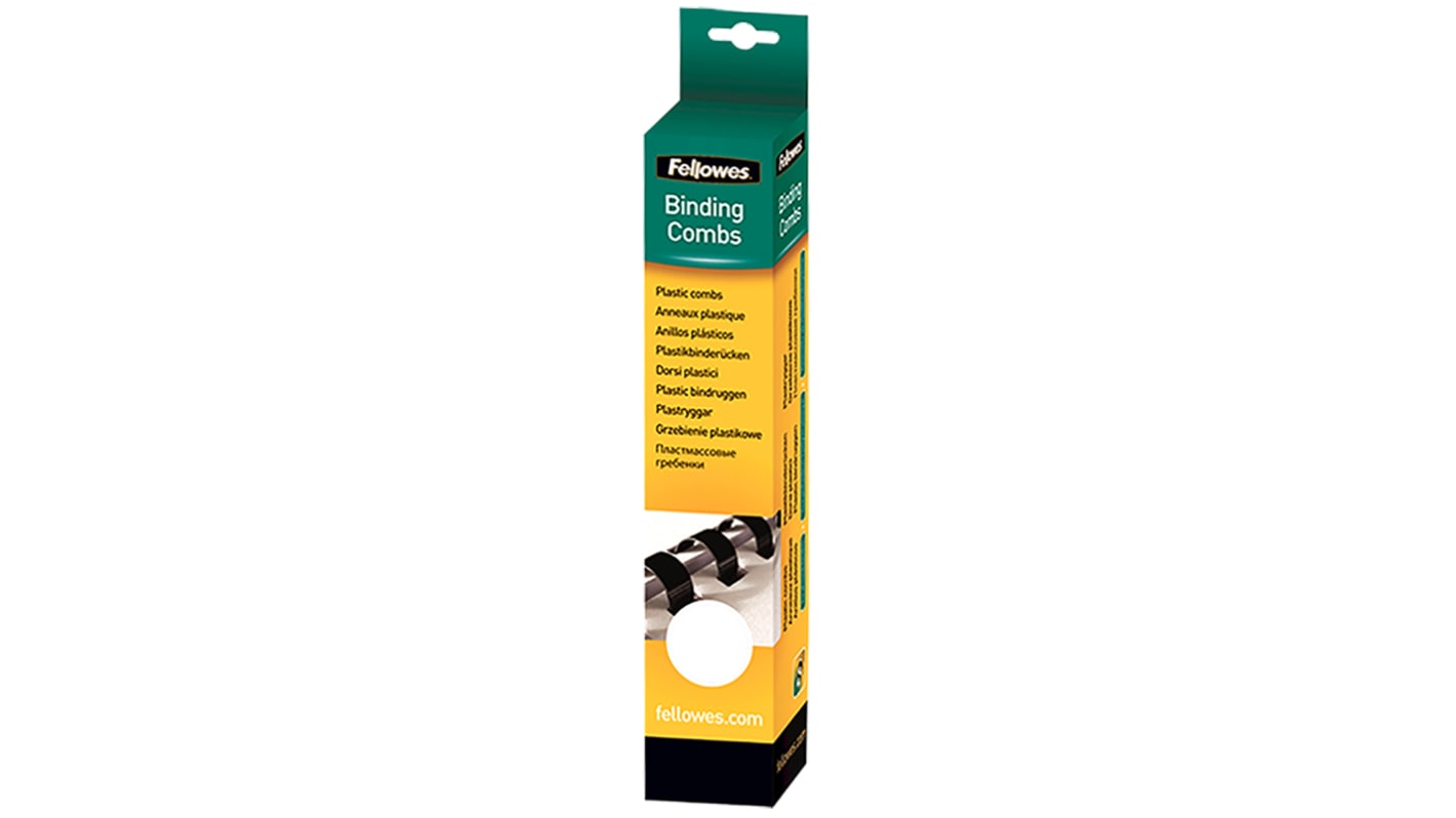 Fellowes White A4 Binding Comb, 12mm Diameter