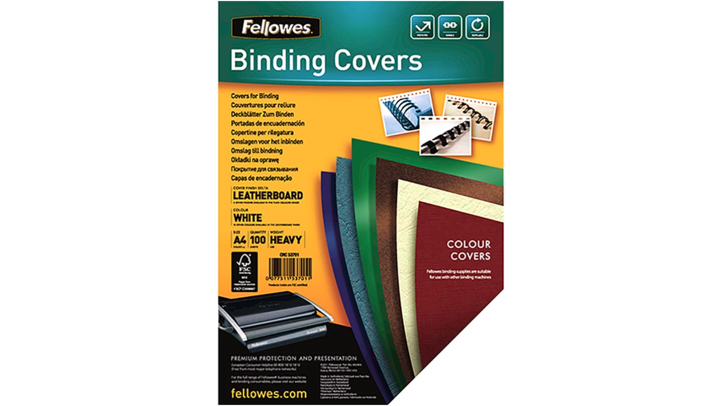 Fellowes White A4 Binding Cover