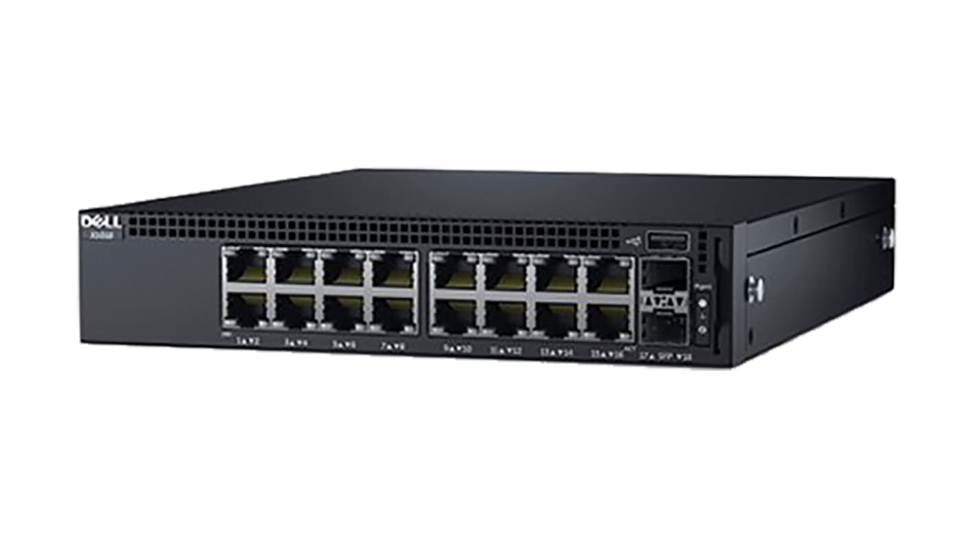 Switch inteligente Dell para montaje en rack, 18 puertos, 10/100/1000Mbit/s, 16 RJ45, 2 SFP