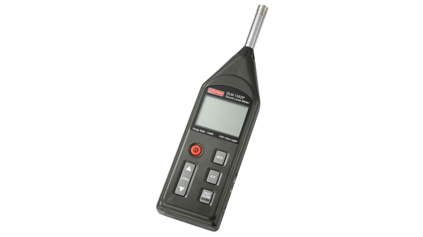 RS PRO SLM1352P A/C计权声级计, 30dB至130dB