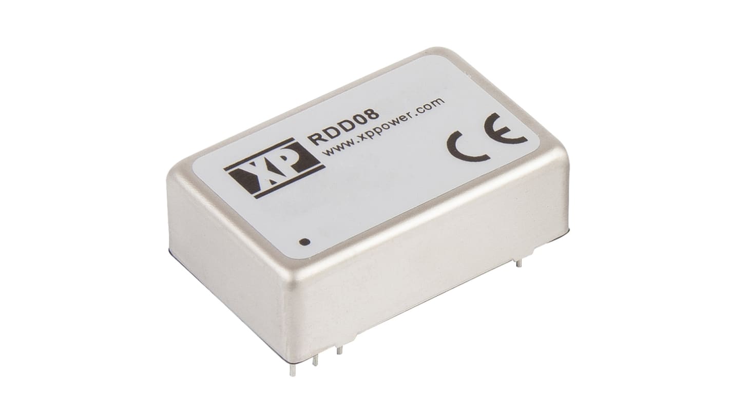 XP Power RDD DC-DC Converter, ±15V dc/ ±265mA Output, 13 → 70 V dc Input, 8W, Through Hole, +85°C Max Temp -40°C