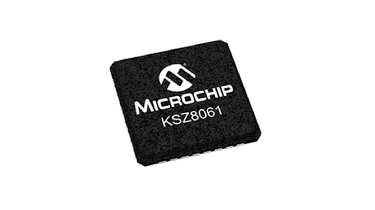 Microchip KSZ8061RNBW, Ethernet Transceiver, 10Mbps, 3.3 V, 32-Pin QFN