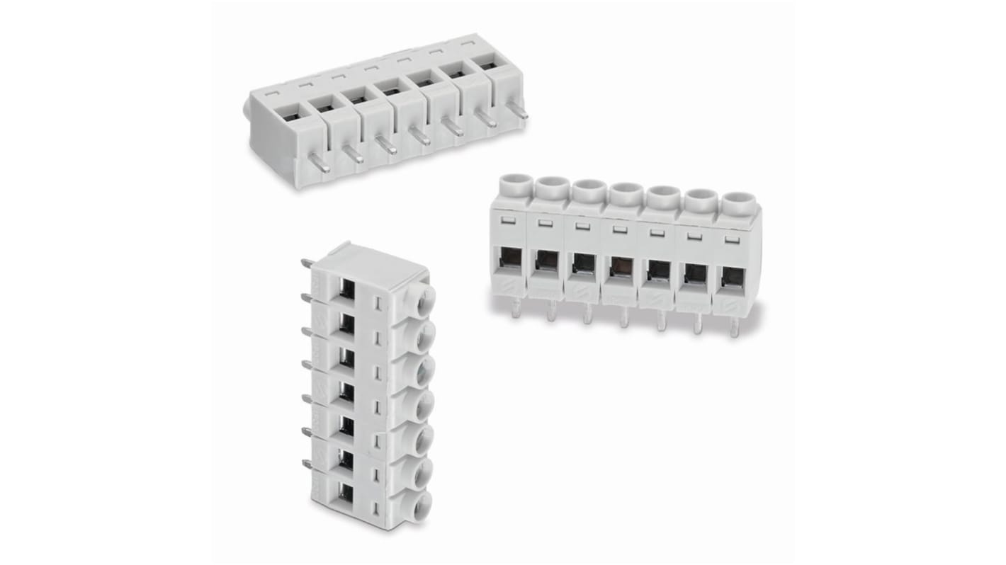 Wurth Elektronik 1317 Series PCB Terminal Block, 6-Contact, 5mm Pitch, Through Hole Mount, 1-Row, Solder Termination