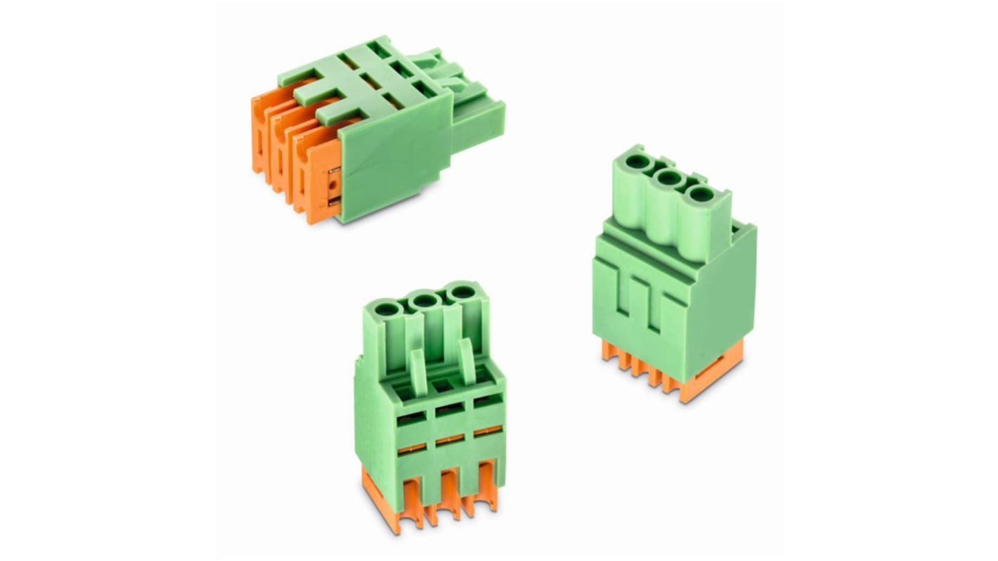 Wurth Elektronik, 5.08mm Pitch, 3587, 6 Way, Horizontal, Pluggable Terminal Block, Plug, Plug-In, Screw Termination,