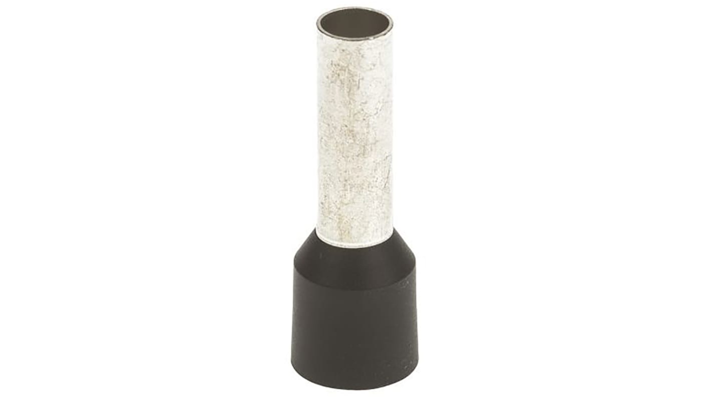 JST, FWE Insulated Crimp Bootlace Ferrule, 16mm Pin Length, 7.3mm Pin Diameter, 25mm² Wire Size, Black