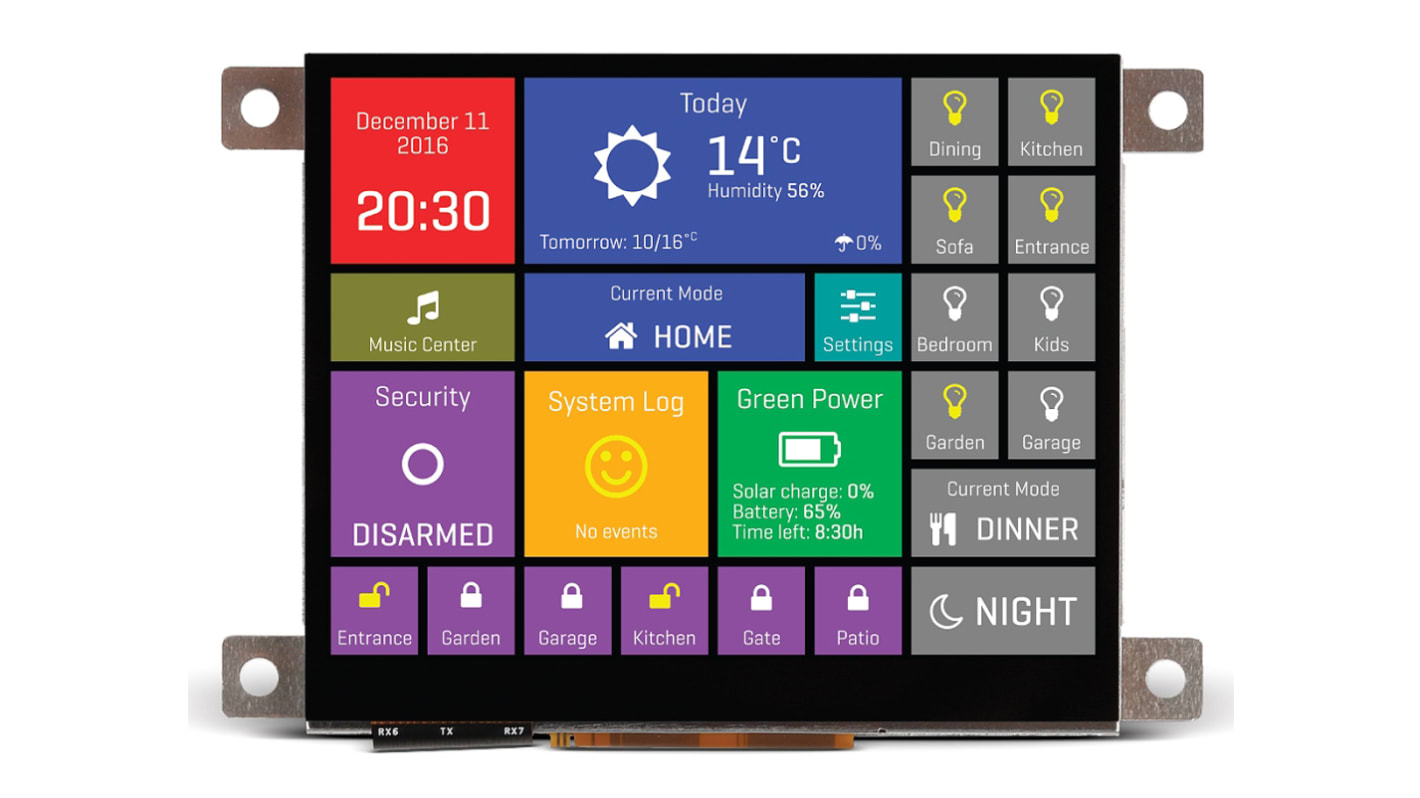 Display LCD a colori MikroElektronika, 3.5poll, 240 x 320pixels, touchscreen