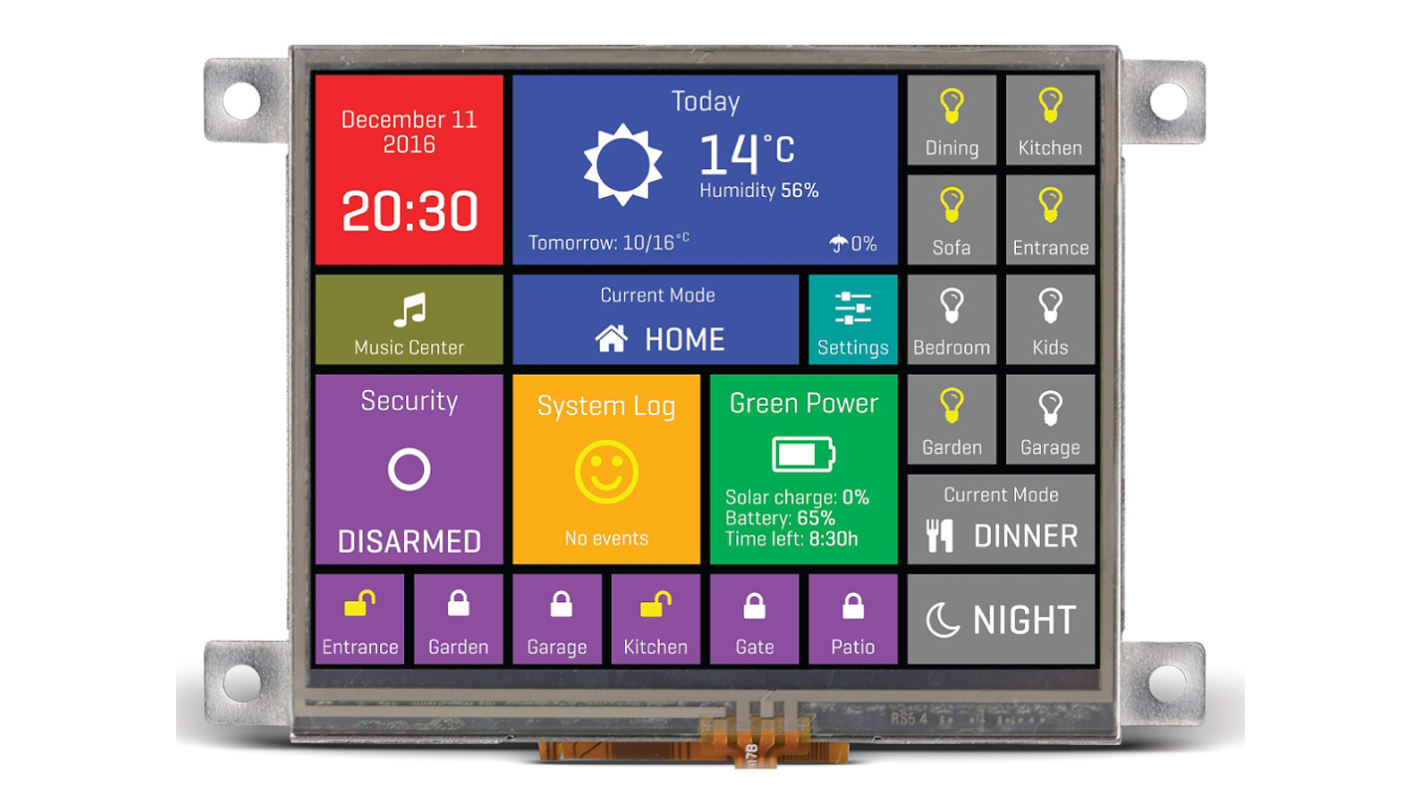 MikroElektronika MIKROE-2276 TFT LCD Colour Display / Touch Screen, 3.5in SVGA, 240 x 320pixels