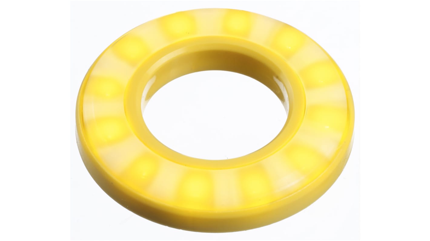 APEM Yellow Panel Mount Indicator, 12 → 24V dc, 19.1mm Mounting Hole Size, Lead Wires Termination, IP67