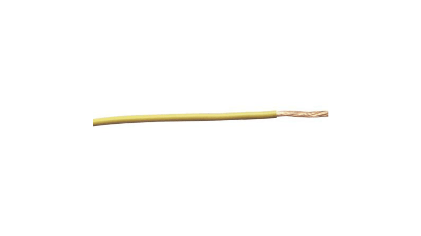RS PRO Yellow 3mm² Hook Up Wire, 175/0.15 mm, 30m