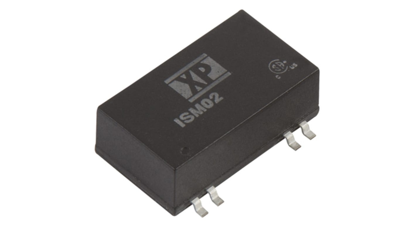 XP Power ISM02 DC-DC Converter, 5V dc/ 400mA Output, 4.5 → 5.5 V dc Input, 2W, Surface Mount, +105°C Max Temp