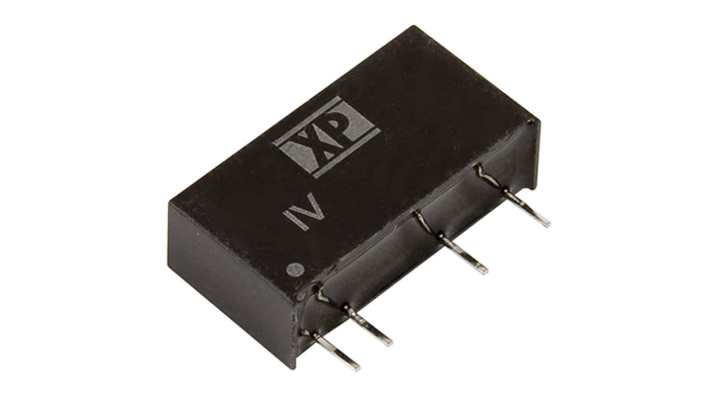 XP Power IV DC-DC Converter, ±5V dc/ ±200mA Output, 43.2 → 52.8 V dc Input, 1W, Through Hole, +85°C Max Temp