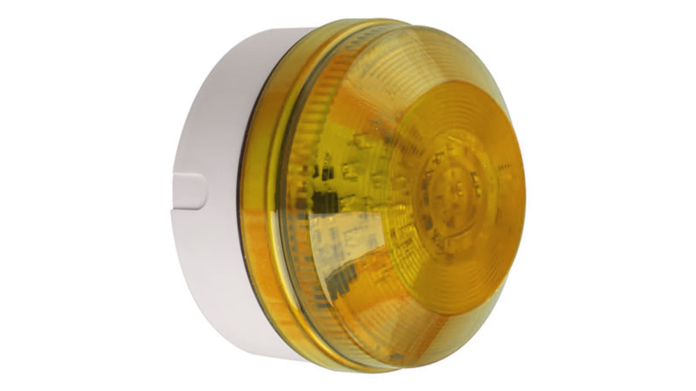 Indicador luminoso Moflash serie LED195, efecto Intermitente, LED, Ámbar, alim. 20 → 30 V ac / dc