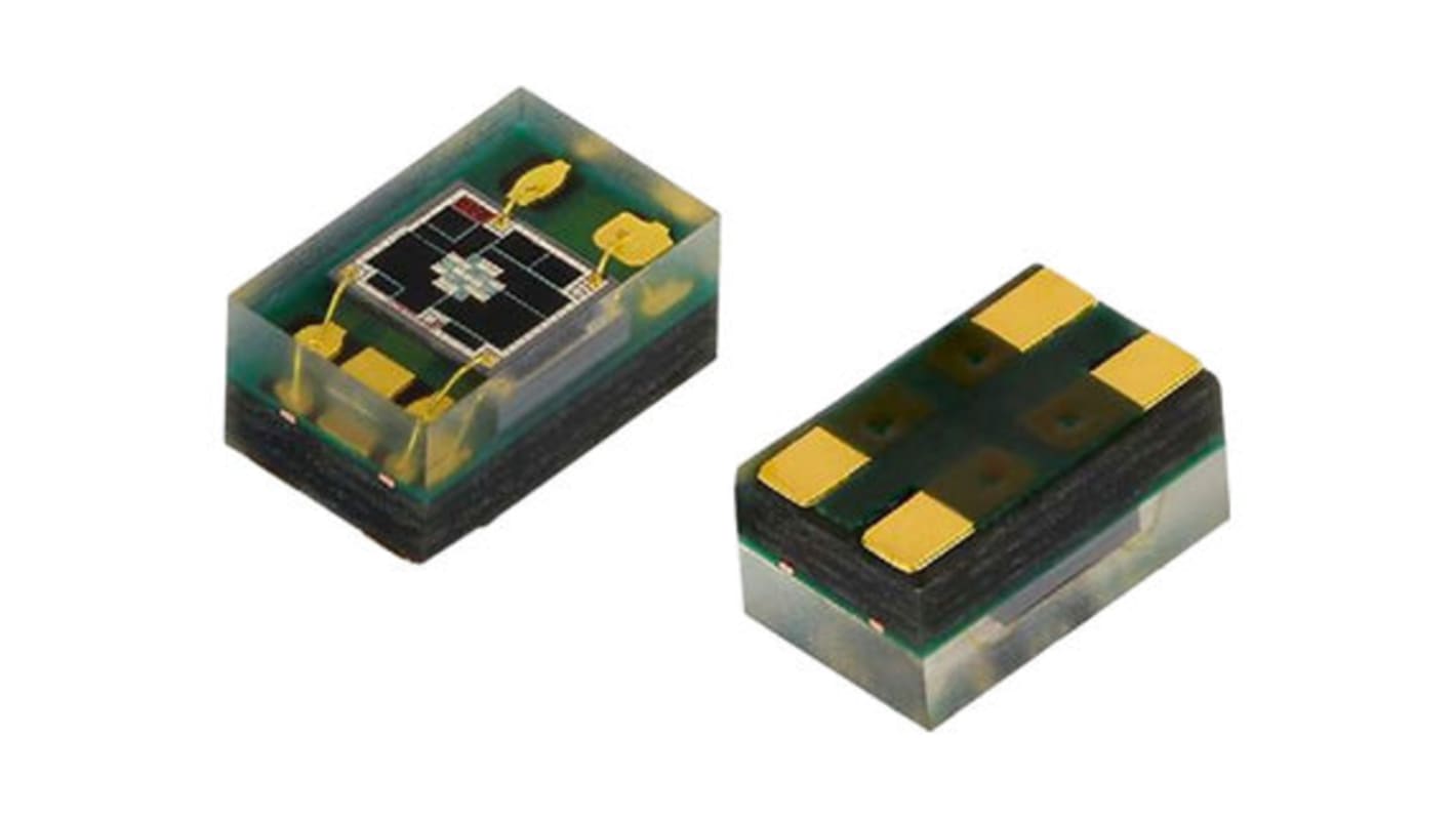 Vishay UV 光传感器, 太阳能紫外线光强度到数字数据, 330 (UVB) nm，365 (UVA) nm峰值波长, 贴片, 4引脚, OPLGA, I2C, 2 x 1.25 x 1mm, 最大3.6 V, 最高+85 °C