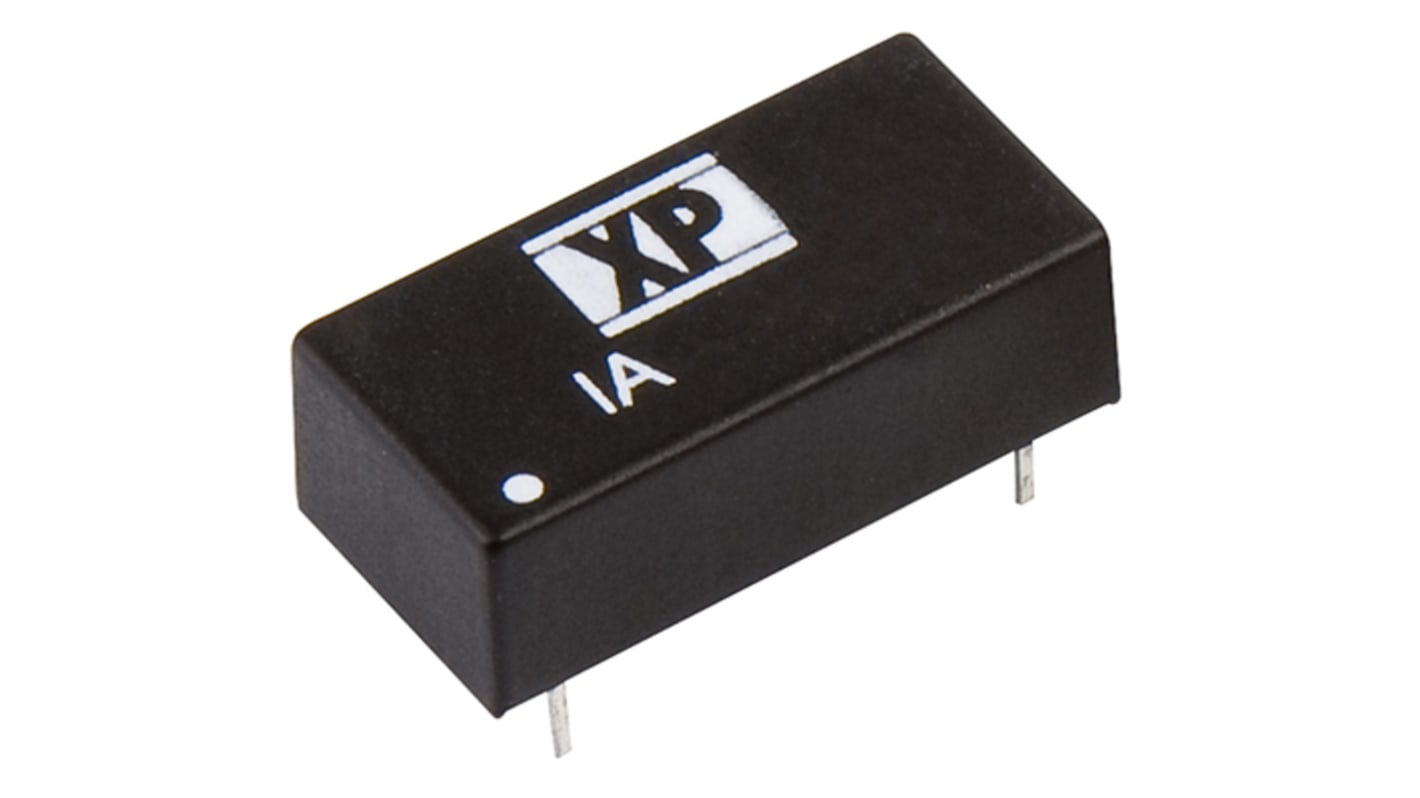 XP Power IA DC-DC Converter, ±12V dc/ ±42mA Output, 4.5 → 5.5 V dc Input, 1W, Through Hole, +85°C Max Temp -40°C