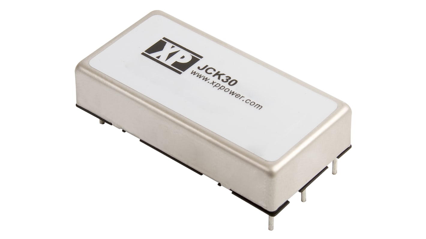 XP Power JCK Isolated DC-DC Converter, ±12V dc/ ±1.25A Output, 18 → 36 V dc Input, 30W, Through Hole, +75°C Max