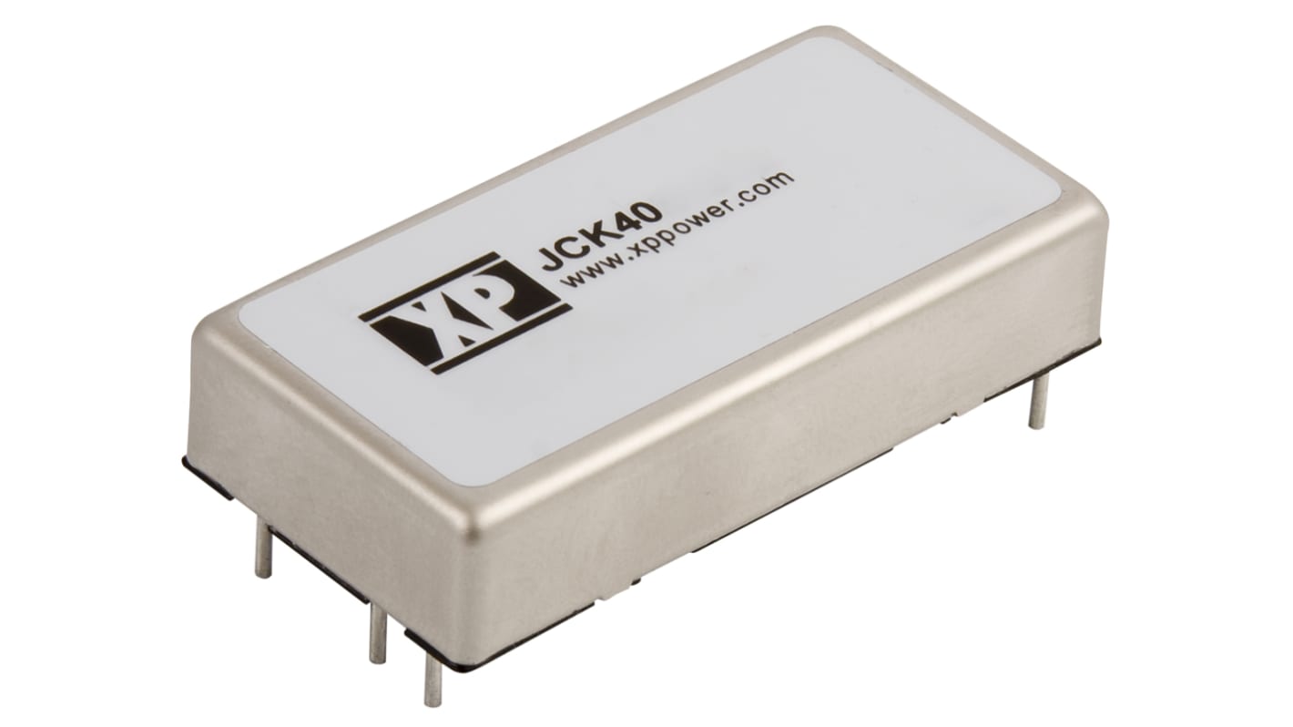 XP Power JCK DC-DC Converter, 12V dc/ 3.33A Output, 18 → 36 V dc Input, 40W, Through Hole, +70°C Max Temp -40°C