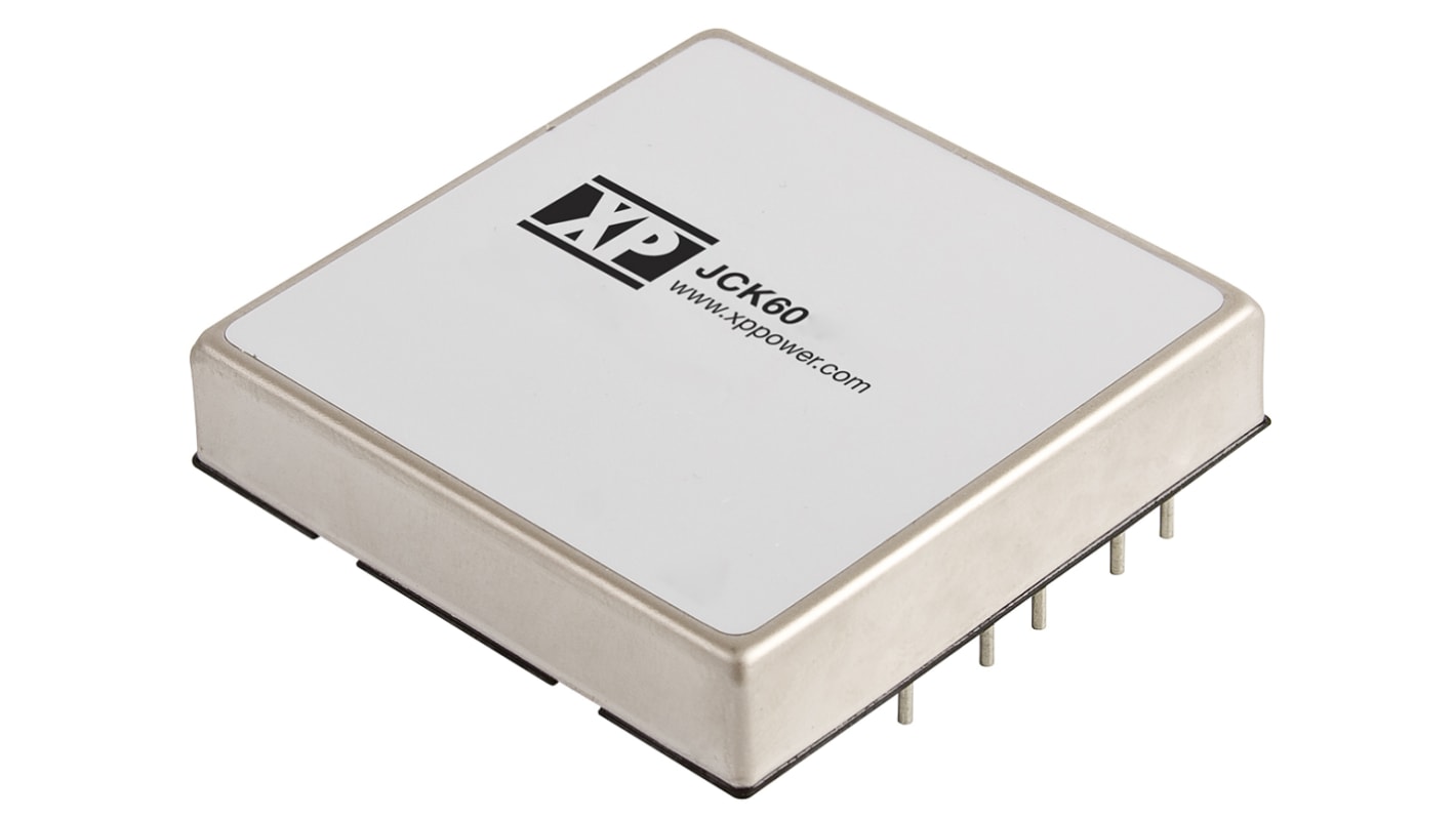 XP Power JCK DC-DC Converter, 5V dc/ 12A Output, 18 → 36 V dc Input, 60W, Through Hole, +85°C Max Temp -40°C Min