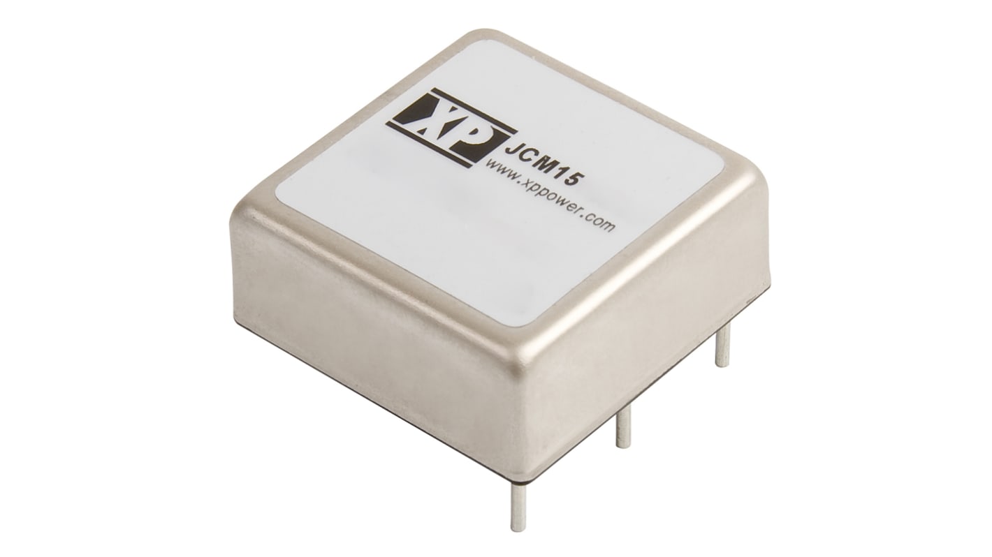 XP Power JCM DC-DC Converter, 15V dc/ 1A Output, 18 → 36 V dc Input, 15W, Through Hole, +105°C Max Temp -40°C