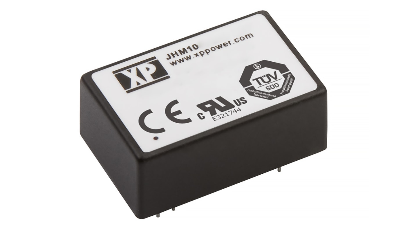 XP Power JHM DC-DC Converter, 5V dc/ 2A Output, 4.5 → 9 V dc Input, 10W, Through Hole, +80°C Max Temp -40°C Min