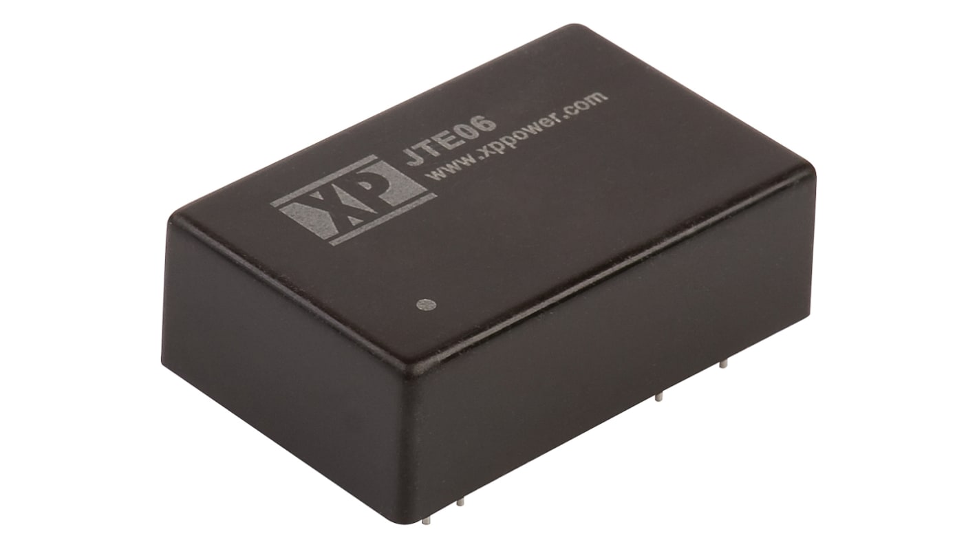 XP Power JTE DC-DC Converter, 12V dc/ 500mA Output, 9 → 36 V dc Input, 6W, Through Hole, +100°C Max Temp -40°C