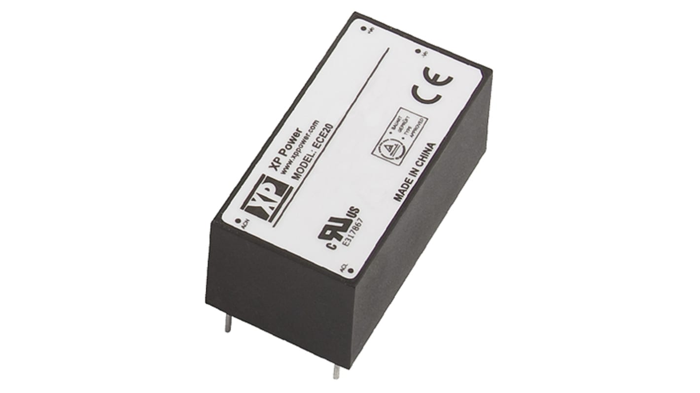 XP Power 15W开关电源, 3.3V 直流, 4.55A, PCB安装