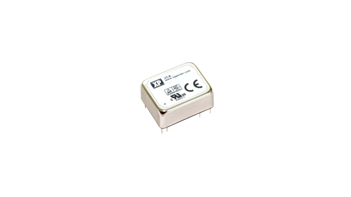 XP Power JCA DC-DC Converter, ±12V dc/ ±250mA Output, 4.5 → 9 V dc Input, 6W, Through Hole, +100°C Max Temp