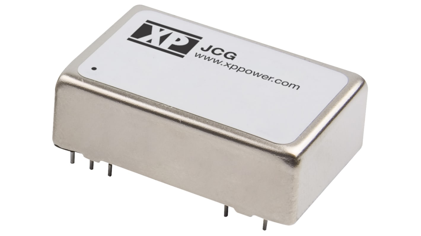 XP Power JCG DC-DC Converter, 5V dc/ 3A Output, 9 → 18 V dc Input, 15W, Through Hole, +100°C Max Temp -40°C Min