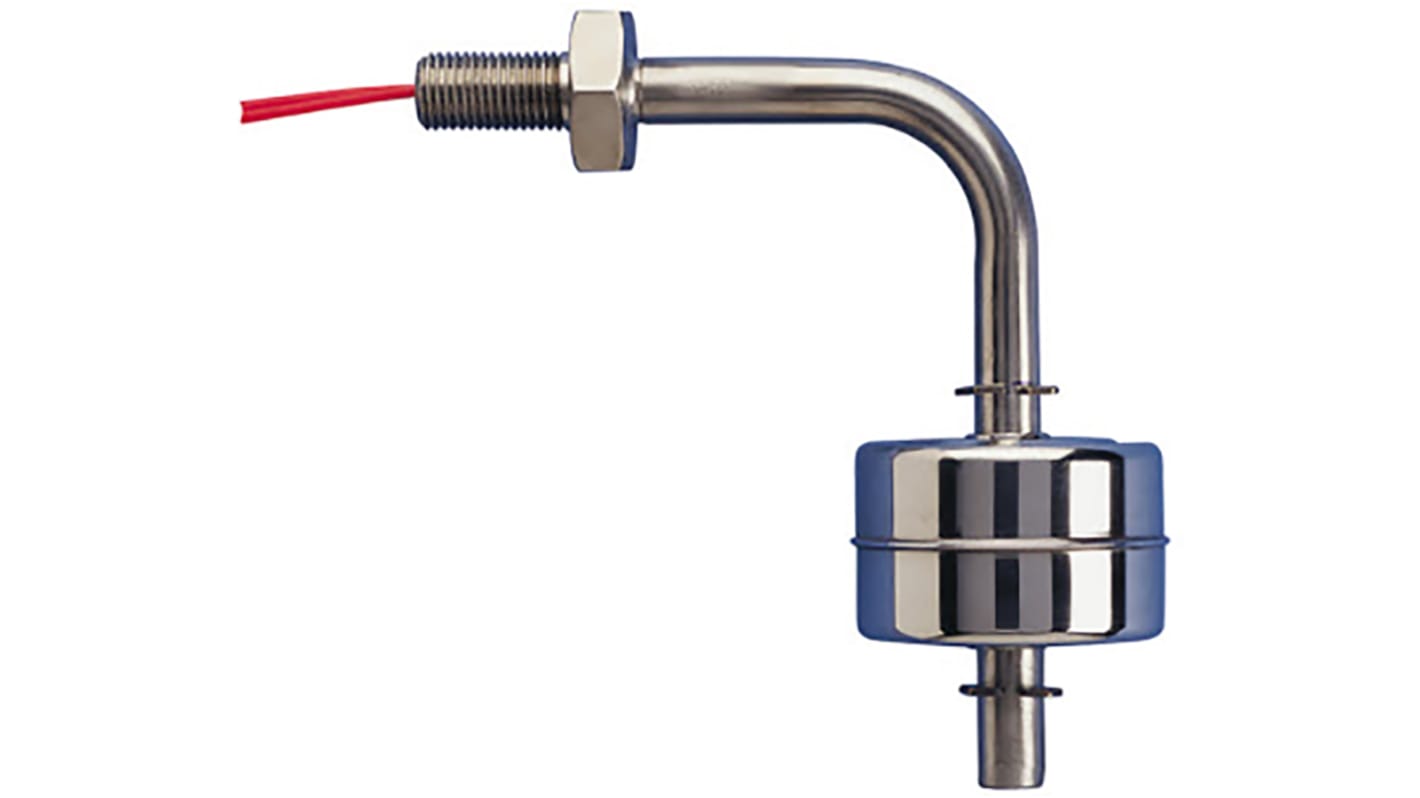 Gems Sensors 黄铜浮球开关, 水平安装, 单刀单掷常开, 最高+149 (Oil) °C, +82 (Water) °C, 线长610mm, LS-77700系列