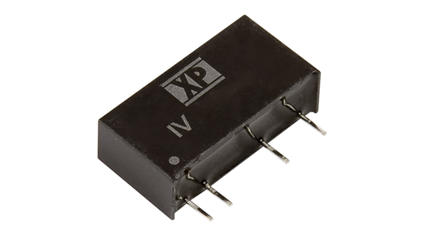 XP Power IV DC-DC Converter, 5V dc/ 200mA Output, 4.5 → 5.5 V dc Input, 1W, Through Hole, +85°C Max Temp -40°C