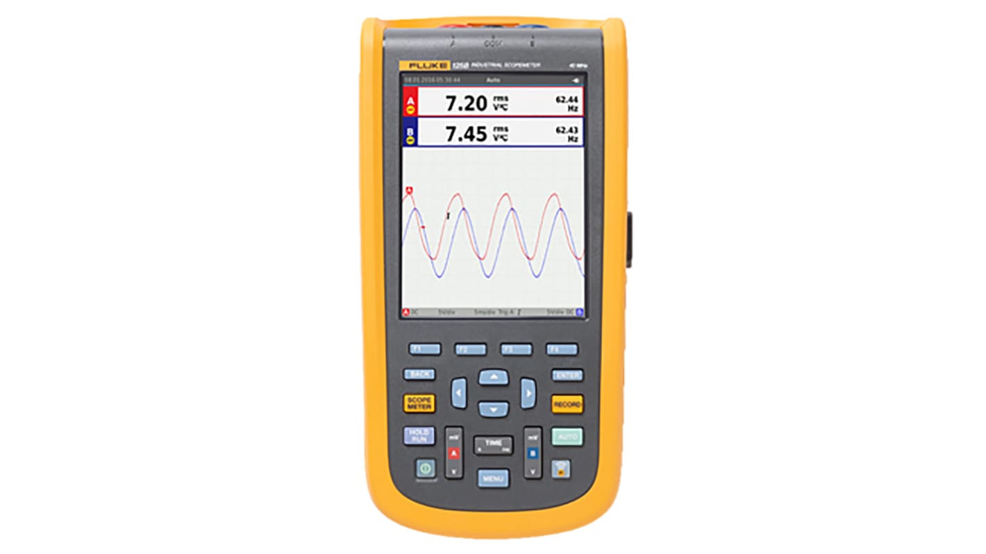 Fluke 123B/EU/S 120B Series, 20MHz Handheld Oscilloscope, 2 Analogue Channels